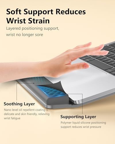 Gray Aluminum Laptop Riser with Wrist Protection — photo 3