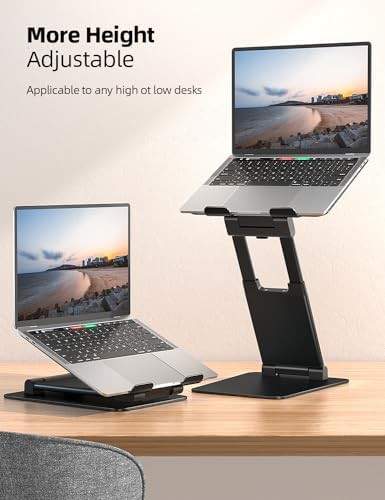 Pull-out height adjustable laptop stand for desk — photo 3