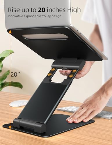 Pull-out height adjustable laptop stand for desk — photo 5