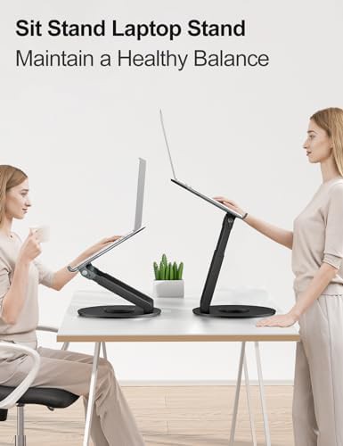 Swivel base black laptop stand — photo 3
