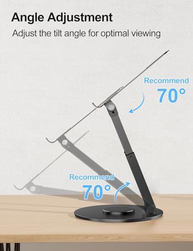 Swivel base black laptop stand — photo 4