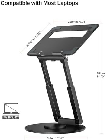 Swivel base black laptop stand — photo 5