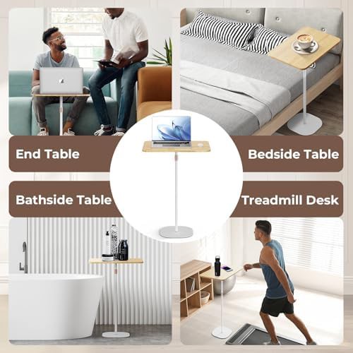 White Metal Portable Laptop Floor Stand — photo 4