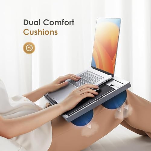 Gray Cushioned Lap Desk with Mouse Pad — photo 3