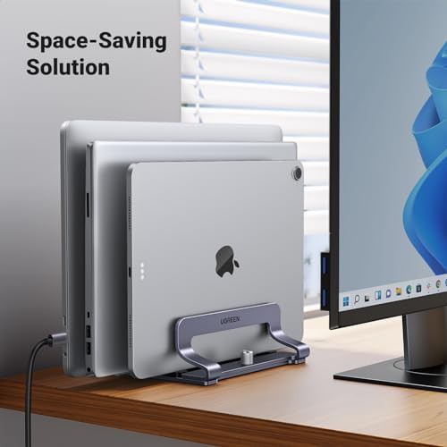 Three Slot Vertical Laptop Holder Space Gray — photo 3