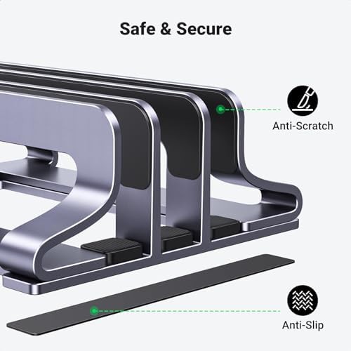 Three Slot Vertical Laptop Holder Space Gray — photo 5