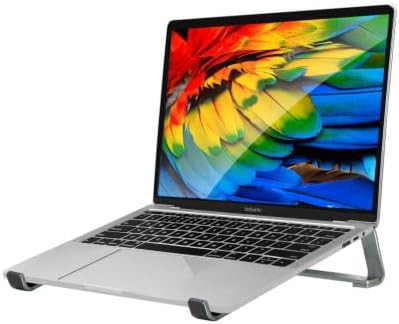 Blue Grey Aluminum Ergonomic Laptop Riser