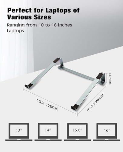 Blue Grey Aluminum Ergonomic Laptop Riser — photo 4