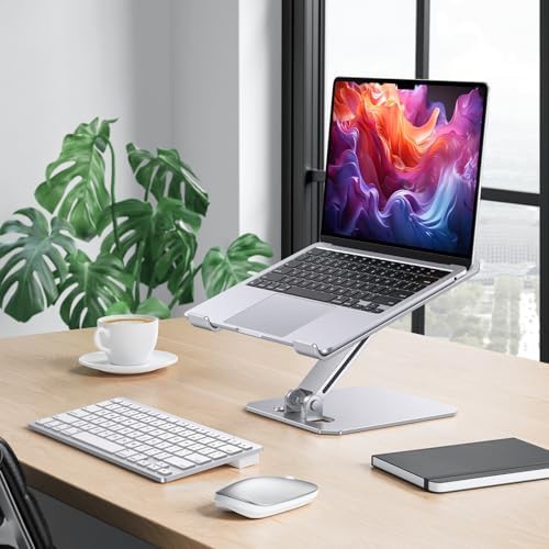 Glossy silver portable aluminum laptop riser 15.6 — photo 4