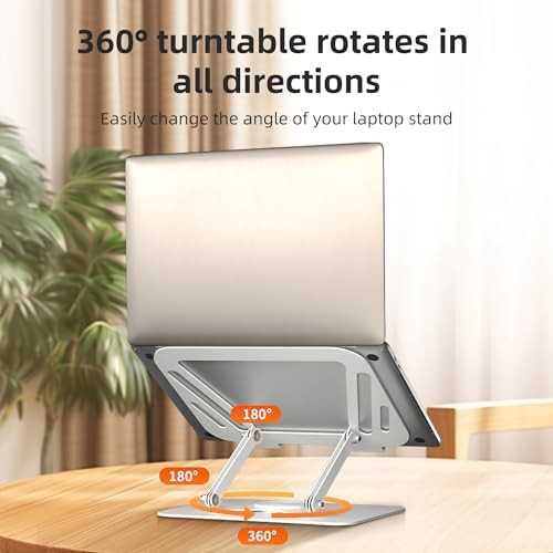 White rotating swivel laptop riser stand — photo 3