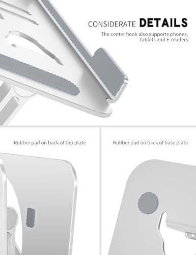 Silver Z-Shaped Aluminum Foldable Laptop Stand — photo 3