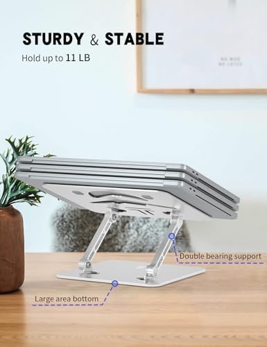 Silver Z-Shaped Aluminum Foldable Laptop Stand — photo 5