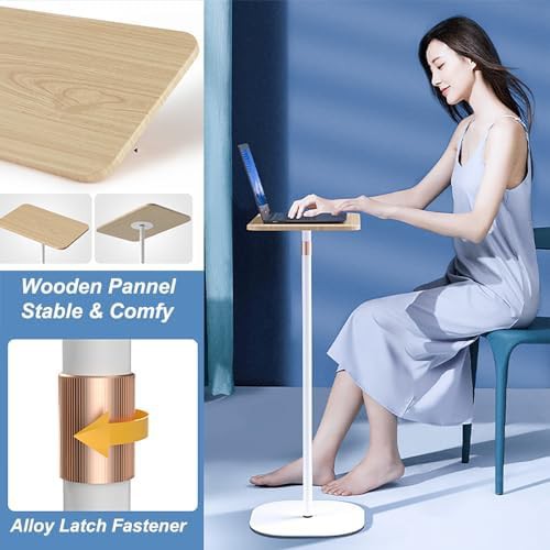 Wooden mobile standing desk floor stand — photo 4