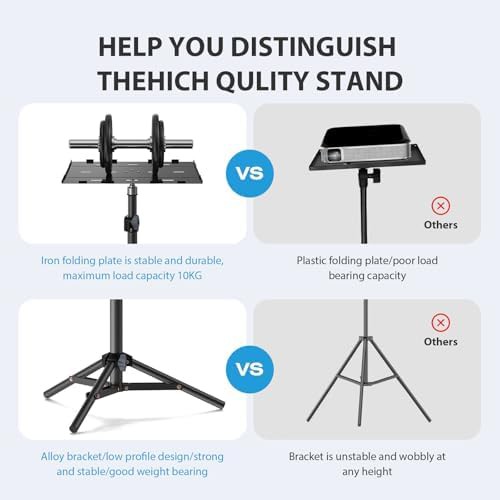 Portable metal foldable projector and laptop tripod stand — photo 3