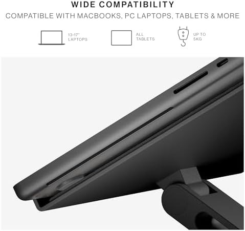 Height adjustable black ergonomic desk stand — photo 3