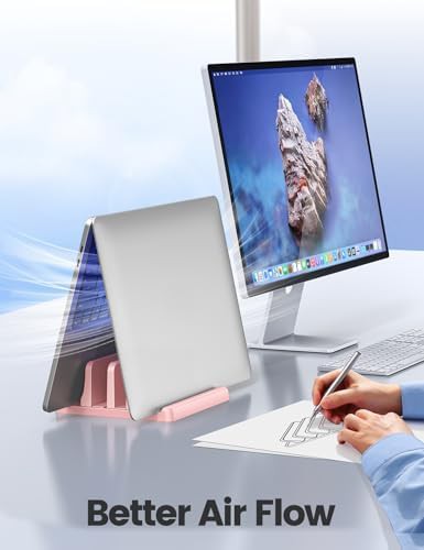 Pink vertical dual slot laptop holder — photo 3