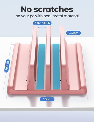 Pink vertical dual slot laptop holder — photo 4