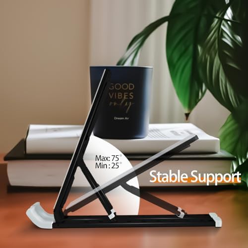 Black aluminum foldable laptop and tablet holder — photo 4