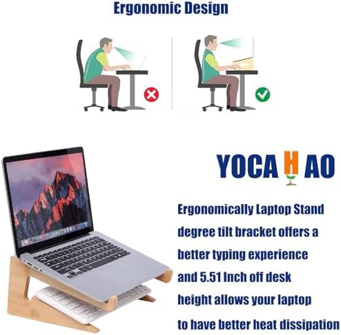 Ventilated bamboo laptop desk stand — photo 3