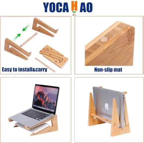 Ventilated bamboo laptop desk stand — photo 4