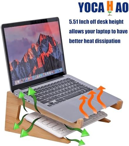 Ventilated bamboo laptop desk stand — photo 5