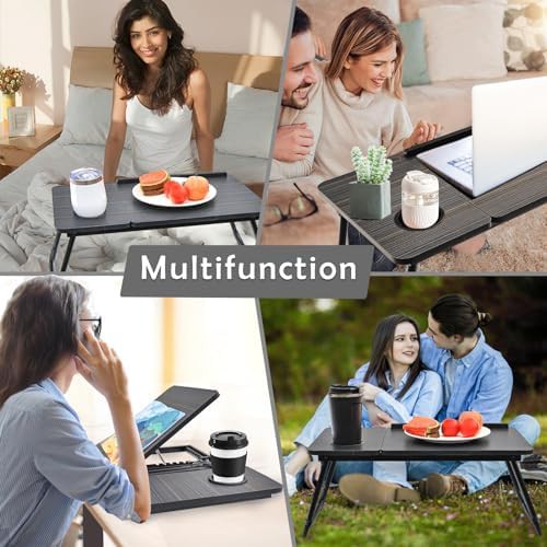 Black Foldable Lap Desk with Cup Holder — photo 5