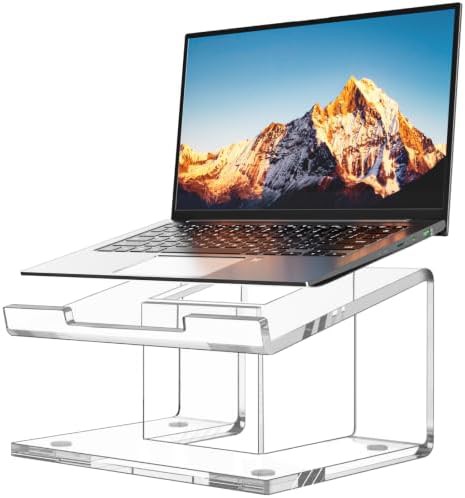 Clear acrylic laptop stand 15.6