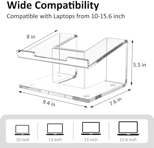 Clear acrylic laptop stand 15.6 — photo 4
