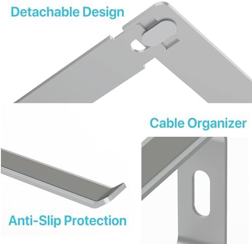 Ergonomic Silver Aluminum Laptop Riser — photo 5