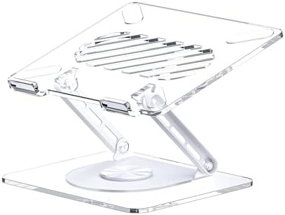 Clear Acrylic Swivel Laptop Stand