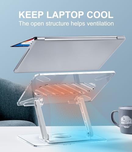 Clear Acrylic Swivel Laptop Stand — photo 4