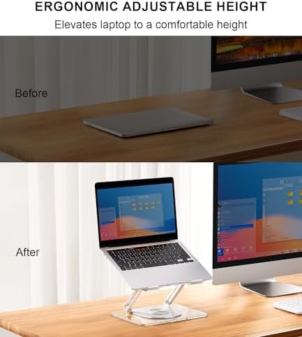 Clear Acrylic Swivel Laptop Stand — photo 5