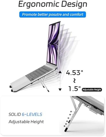 Adjustable height aluminum laptop riser — photo 5