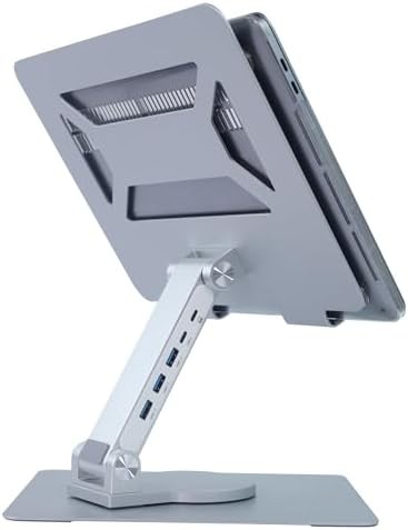 Metal Laptop Holder with Rotating Base — photo 3
