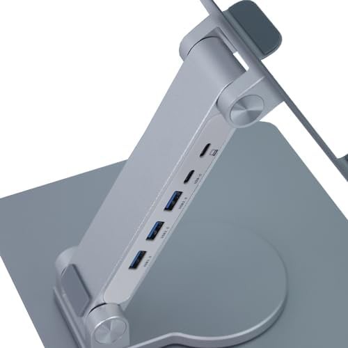 Metal Laptop Holder with Rotating Base — photo 4