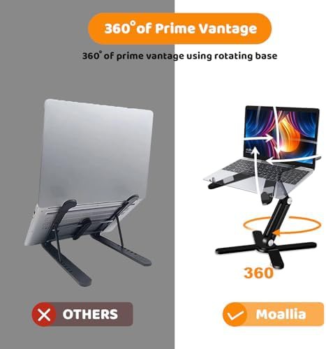 Black 360 rotating desk stand — photo 3