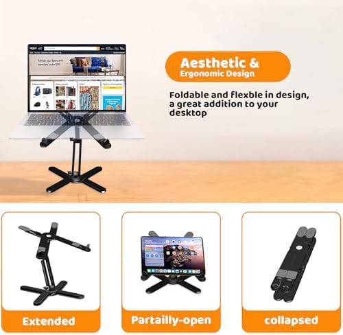 Black 360 rotating desk stand — photo 4