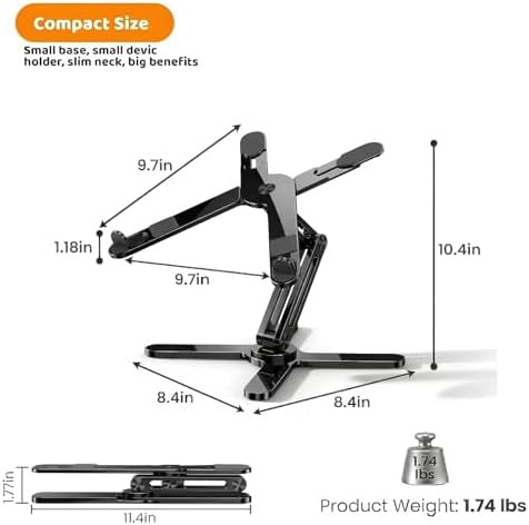 Black 360 rotating desk stand — photo 5