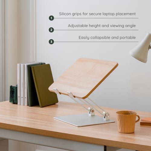 Wooden ergonomic travel laptop stand — photo 4
