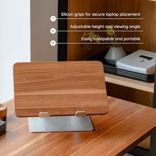 Portable wooden adjustable laptop riser — photo 4