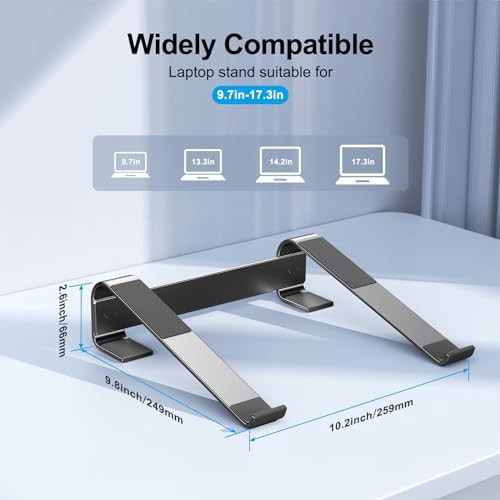 Black Aluminum Ergonomic Cooling Laptop Riser — photo 5