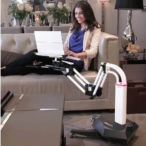 Rolling Adjustable Height Laptop Bed Desk — photo 4