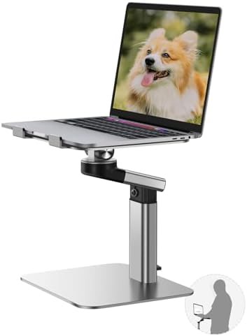 Aluminum portable standing desk converter