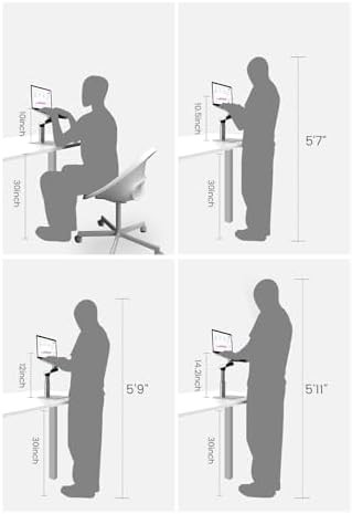 Aluminum portable standing desk converter — photo 3