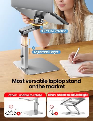 Aluminum portable standing desk converter — photo 4