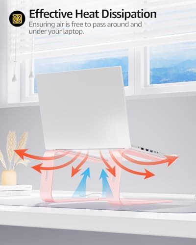 Rose gold aluminum computer stand 15.6 — photo 4