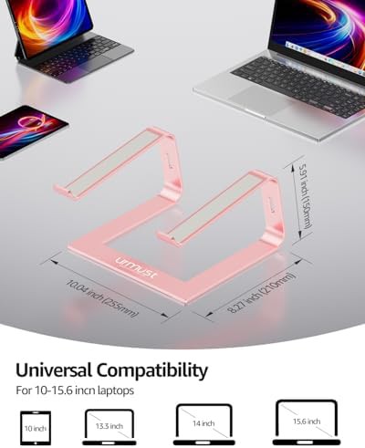 Rose gold aluminum computer stand 15.6 — photo 5