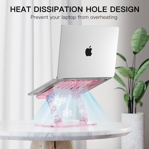 Adjustable Pink Acrylic Portable Laptop Stand — photo 4