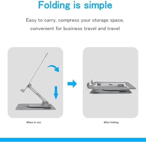 White Rotating Foldable Portable Laptop Riser — photo 5