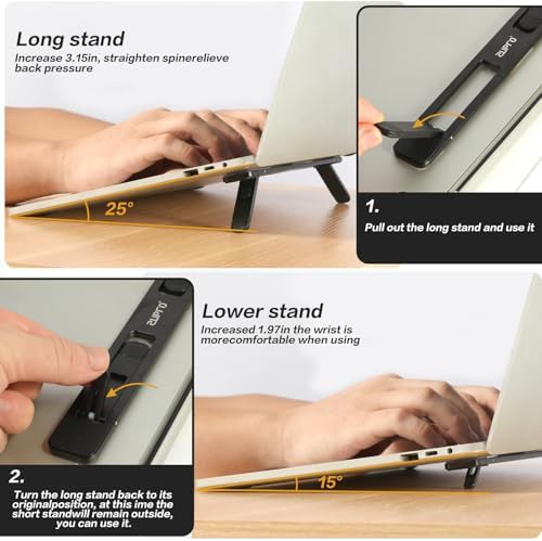 Aluminum black laptop feet stand — photo 5